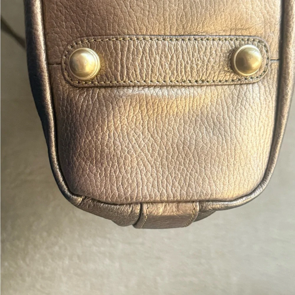 NWT Sharif Bronze leather Studded Hobo Bag with dust bag - Picture 8 of 16